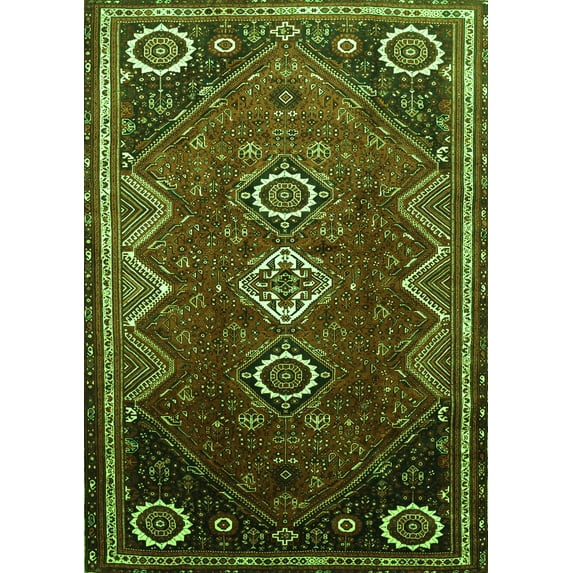 Ahgly Company Indoor Rectangle Persian Green Traditional Area Rugs, 2' x 3'