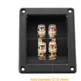 thumbnail image 4 of GHSDFBB 2PCS Rectangle 4-Way Speaker Terminal Box, Gold-Plated Binding Post Terminal Cable Connector for DIY Applications, Terminal Cups with 2 Pairs Banana Plug Socket Connector & 4PCS Screws, 4 of 7