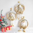 thumbnail image 2 of Coronas navideñas SAYTAY de 12 pulgadas, pequeño muñeco de Papá Noel de peluche en ratán, coronas navideñas de invierno, decoración navideña, 2 of 5