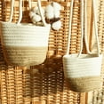 thumbnail image 3 of Jubipavy Hand Woven Basket Flower Pot Straw Woven Flower Basket Plant Storage Gift Home Saving, 3 of 5