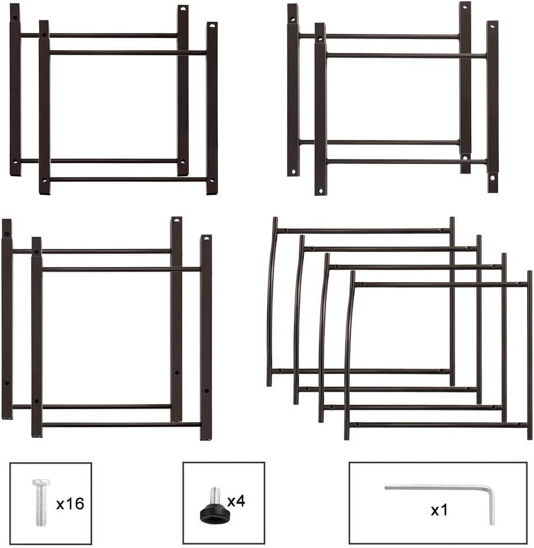 4 Tier Dark Brown Water Cooler Jug Rack, 5 Gallon Water Jug Holder Heavy Duty Storage Rack
