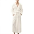 Miluxas Womens Long Fleece Robe Warm Soft Floor Length Flannel