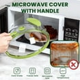 thumbnail image 4 of Microwave Cover for Food Clear Microwave Splatter Cover with Water Steamer and Handle 10 Inch Plate Covers Kitchen Gadgets, 4 of 7