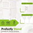 thumbnail image 5 of Homall Outdoor Patio 4 Panel Screen Enclosure,Plastic Privacy Screens, Air Conditioner Fence Panels, Trash Can Fence for Garden, White, 5 of 7