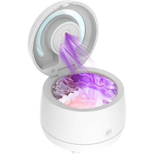 Ultrasonic Retainer Cleaner,3-Minute Deep Clean Ultrasonic Denture Cleaner Machine,One-Touch Operation Ultrasonic Cleaner for Retainers, Mouth Guards, Braces,Toothbrush Heads