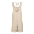 thumbnail image 4 of aidice Summer Rompers for Women Casual Square Neck Sleeveless Loose Comfy Knee Length Pants Jumpsuits, 4 of 6