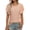 Orange, variant on Conairie Women Ruffle Short Sleeve Tops Solid Slim Crew Neck T Shirts Breathable Soft Classic Dressy Casual Tee Orange M