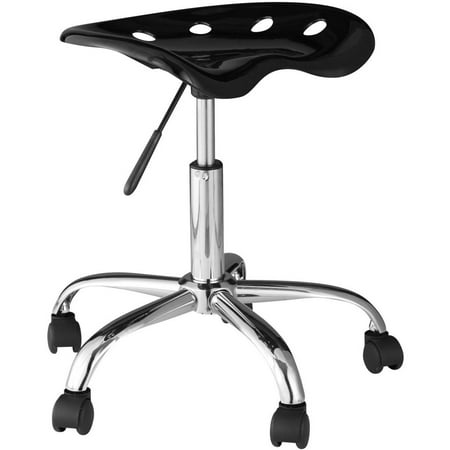 Computer Task Chair With Tractor Seat, Black