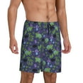 thumbnail image 2 of Naloa Magic Toads in Hats Men's Short Pajama Pants, Lounge Comfort Shorts with Elasticized Waistband and Side Pockets - Large, 2 of 9