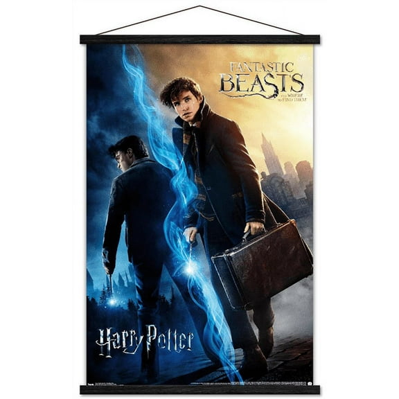 The Wizarding World: Harry Potter and Fantastic Beasts Wall Poster with Magnetic Frame, 22.375" x 34"