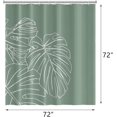thumbnail image 6 of Green Shower Curtain, Tropical Palm Leaves Green Leaf Plants Pattern Botanical Bath Curtains Waterproof Fabric with Hooks for Home Decor, 72Wx72H, 6 of 6