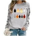 thumbnail image 4 of Shadoumai Christmas Chicken Graphic Sweatshirts For Women Crew Neck Pullover Cute Xmas Long Sleeve Crewneck Sweatshirt Pullover Tops, 4 of 6