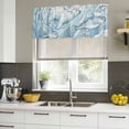 thumbnail image 4 of 2 Pack Valances for Window, Blue Teal Coastal Short Curtains for Kitchen Bedroom Living Room, Nautical Beach Botanical Bears Fish Rod Pocket Small Window Treatment Valance Drapes 42 x 18 Inch, 4 of 8