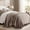 Truffle Taupe Brown, variant on EverGrace 100% Cotton Waffle Bed Blanket Queen Size, Soft Premium Cotton Coverlet Set with 2 Matching Shams, Lightweight All Season Bedding Set, Oversized Bedspread 92x96, Olive Green