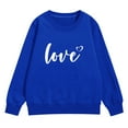 thumbnail image 3 of YunPes Oversized Sweatshirt for Girls Cute Heart Print Pullover Tops Teen Girls School Fashion Crewneck Tops Kids Birthday Outfits, 3 of 6