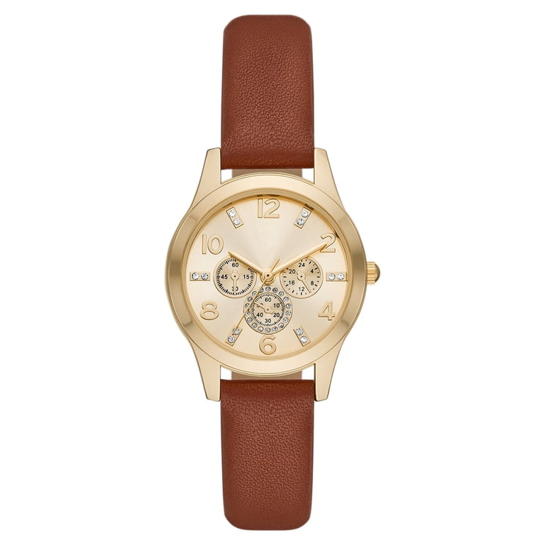 Time and Tru Women's Gold Crystal Accent Dress Watch photo 1