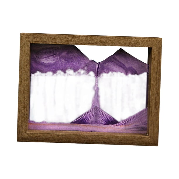 Imagen de arte de arena decoración de paisajes de arena de Marco de fotos morado Zulema Imagen de arena en movimiento