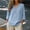 Blue, variant on BFHHYA Womens Tops Lightweight Button V Neck Shirts Casual 3/4 Sleeve Pullover Tops Soft Comfy Cotton Blouses Daily Work