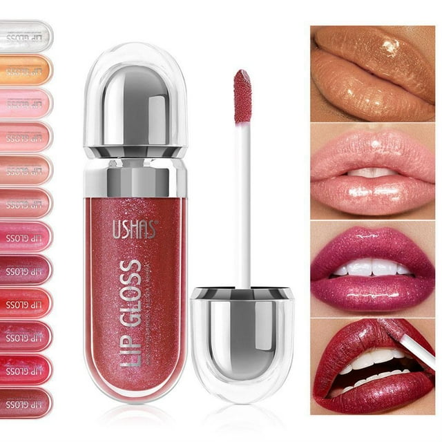USHAS 12 Color Sexy Lip Gloss Lápiz labial líquido hidratante y de larga duración NUEVO Mejor