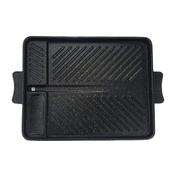 CHYIR Bandeja para Hornear Rectangular Antiadherente sin Humo de Estilo Coreano, Placa para Barbacoa para Barbacoa Interior y Exterior