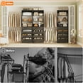 thumbnail image 3 of Homieasy 12-Drawer Customizable L-Shaped Closet System ,8.5-11.5 Ft with 4 Hanging Rods & 3 Tower,Gray Oak, 3 of 7