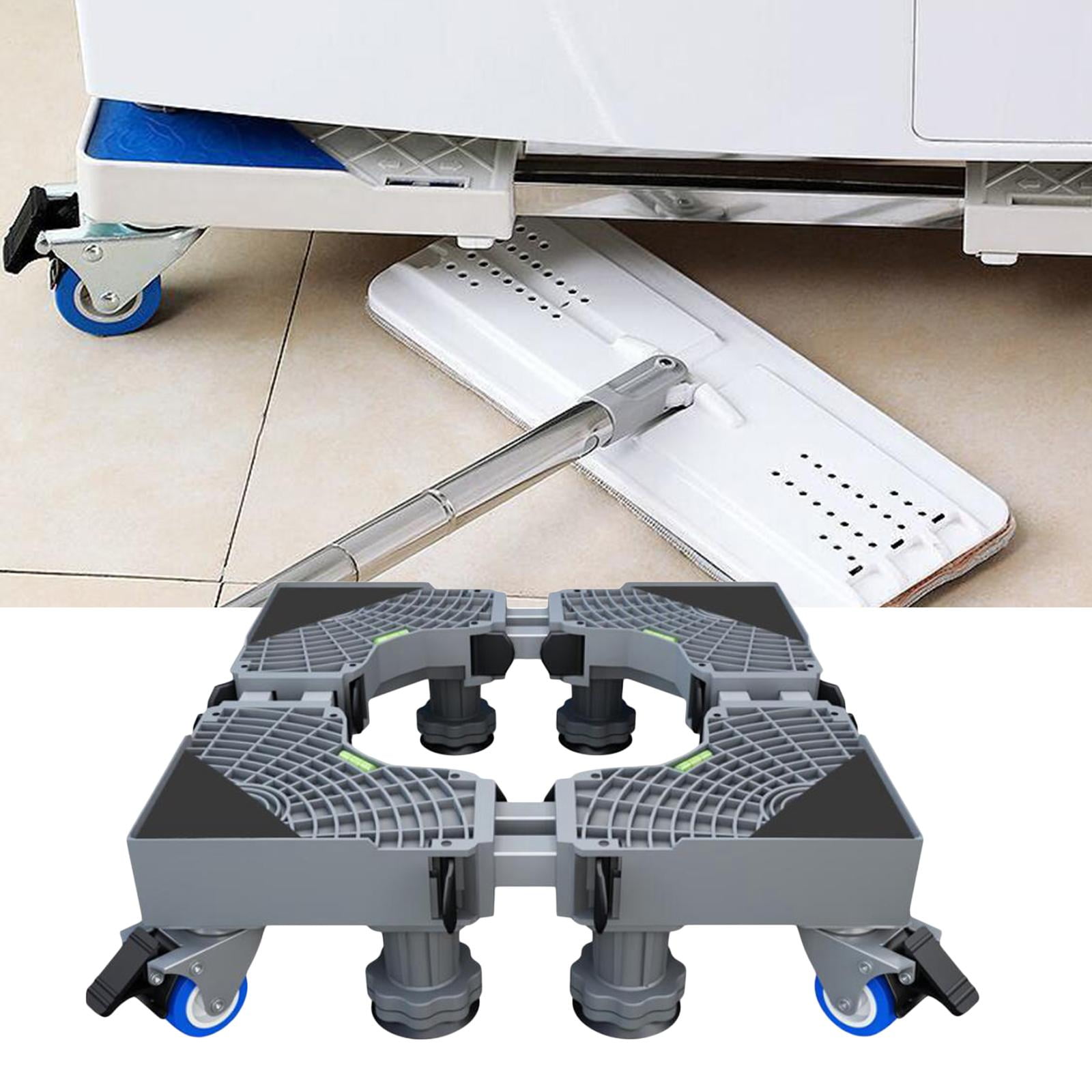 Fridge 4 Swivel Wheels Washing Machine Stand Base Length, Width, Height Adjustable - Style 2 Gray, Multi