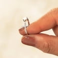 thumbnail image 4 of Anillo de cruz de plata de ley 925 para mujer Anillo abierto de corazón de amor Anillo ajustable chapado en oro blanco con circonita cúbica, 4 of 4