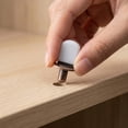 thumbnail image 4 of 5Mm Shelf Pegs For Cabinets, Heavy Duty Metal Shelf Supports With White Rubber Pad, L-Shaped Shelving Pins For Bookshelves, Kitchen Closets, Wardrobes, Display Cases - 30 Pack, 4 of 5