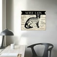 thumbnail image 4 of Orinice Wall Art Cat Bathroom Cat Stroking for Beginners Black and White Cat Art Wall Decor20''X16'' 20x16in, 4 of 6
