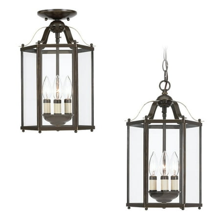 - Sea Gull Lighting 5231 Bretton 3 Light Lantern Pendant / Ceiling Fixture