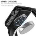thumbnail image 5 of Hionly 2 Pack Case Built in Tempered Glass Screen Protector Compatible with Apple Watch Series 10 (2024) 46mm, Hard PC Case Overall Protective Cover - Black, 5 of 8