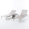 thumbnail image 5 of Dewitt Outdor 3 Piece Mesh Aluminum Chaise Lounge Set, 5 of 7