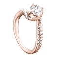 thumbnail image 3 of Aonejewelry 0.65 Ct. Halo Wedding Engagement Diamond Ring In 14k Solid Rose Gold, 3 of 3