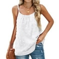 thumbnail image 2 of Aayomet Tank Tops Women Women's Deep V Neck Halter Tie Back Sleeveless Backless Cami Crop Top,White L, 2 of 5