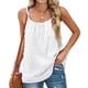 thumbnail image 3 of Sexy camisetas sin mangas para las mujeres Camiseta sin mangas de verano para mujer, camisola con tiras finas ajustable, camisetas de gasa sin mangas, camiseta sin mangas Sexy a la moda (White, L), 3 of 6