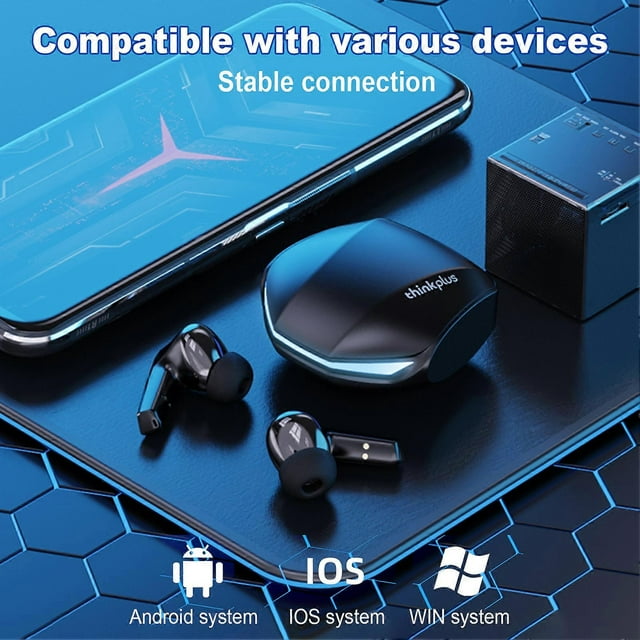 Lenovo thinkplus GM2 Pro BT Gaming Headphones Wireless Earbuds BT 5.3 360° Surround Dual Mode Sound Noise Cancellation
