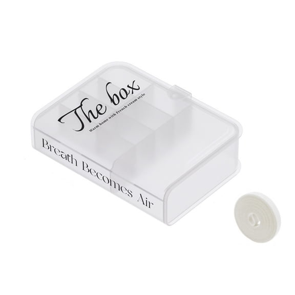 Plastic Cable Organizer Box with Lid and 8 Compartment, Boriyuan Cord Management Storage Case, Electronics Accessories Organizer for Home Office Desk, Drawer, Phone Charger, Wires (Transparent White)