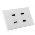thumbnail image 4 of CUBIERTA DE ACOPLADOR DE 2 PUERTOS USB3.0, PANEL DE SALIDA DE GATO DE ENCHUFE DE ACHUFE PARA CUBERTA DE PACA, 4 of 7