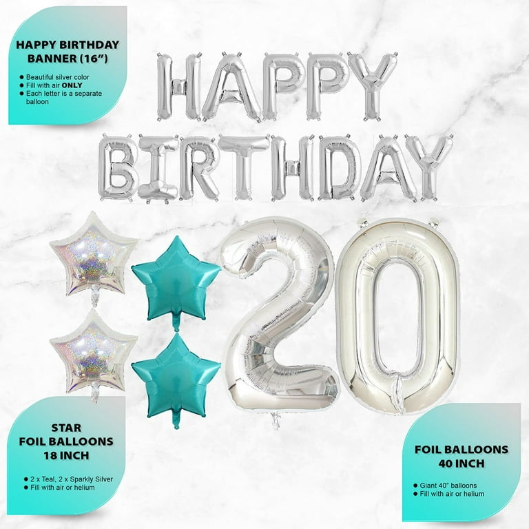 11th Birthday Decorations Party Supplies, Teal Green Party