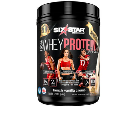 Six Star Pro Nutrition Elite Series For Her Whey Protein Powder, French Vanilla Creme, 16g Protein, 1.2