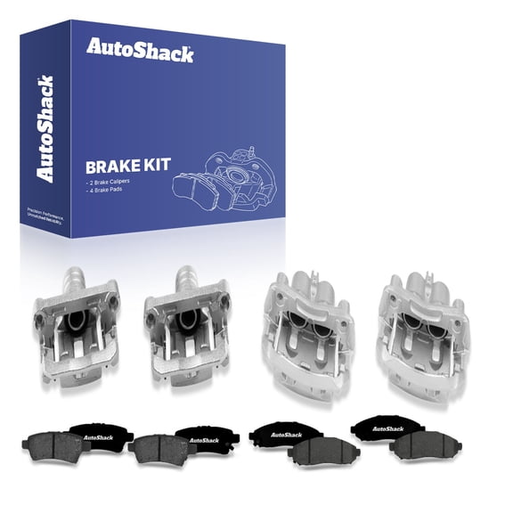 AutoShack Front & Rear Brake Calipers   Ceramic Brake Pads Replacement for 2006-2007 Nissan Xterra 12-PC Kit
