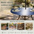 thumbnail image 6 of Round Outdoor Tablecloth with Umbrella Hole and Zipper, Navy Blue Ombre Tablecloth with Elastic Waterproof, Aesthetics Modern Abstract Art Gradient Patio Table Covers for 36" - 44" Pool Tables, 6 of 9