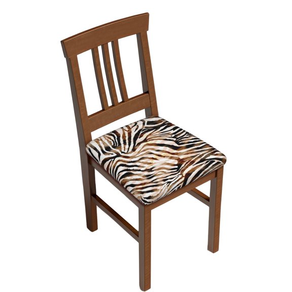 Kdxio Chair Seat Covers Watercolor Zebra Print Chair Covers for Dining Room Square Washable Chair Protector Seat(Two Pieces)
