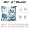 thumbnail image 5 of Leisuo Turtle Throw Pillow Cover, White Turtle Pillow Cover for Bedroom Living Room, Retro Reptile Sea Turtle Decorative Pillow Cover, Coastal Beach Case white, 5 of 5