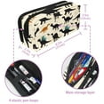 thumbnail image 5 of MUOOUM Pencil Case, Dinosaur Silhouettes Pattern Large Capacity Pencil Pouch Stationery Pen Bag, 5 of 7