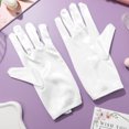 thumbnail image 3 of Hemoton 1 Paire de Gants en Satin pour Femmes Longueur Poignet Robe de Bal Accessoire de Mariage, 3 of 8