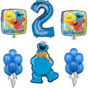 Cookie Monster 2nd Birthday Party Supplies Balloon Decorations