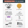 thumbnail image 2 of 50PCs Cake Decorating Supplies Kit with 12" Aluminum Rotating Cake Turntable Stand, Professional Leveler, Straight & Offset Spatulas, 12 Numbered Icing Tips & Bags, 2 of 7