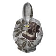 thumbnail image 2 of Sudadera con capucha con estampado 3D de zorro, flor y hojas para hombre, sudaderas con gráficos de estatuas vintage, sudaderas casuales, cómodas, con capucha, holgadas y con cremallera, 2 of 4
