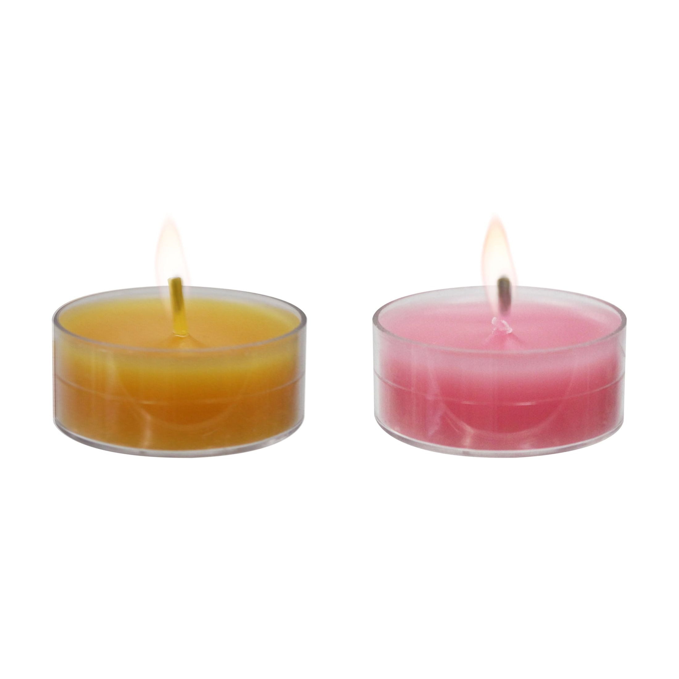 Better Homes & Gardens Unscented Tealight Candles, Orange, Pink, 24-Pack